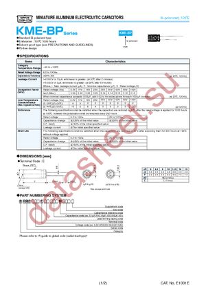 KMEBP25VB101M8X11LL datasheet  